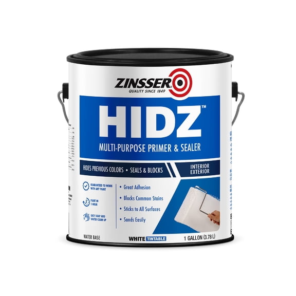 White, Zinsser HIDZ Multi-Purpose Primer & Sealer-373358, 1 gal