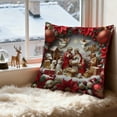thumbnail image 2 of Luoshdecor Christmas Nativity Scene Pillow Covers, Holy Night Angel Red Throw Pillow Cases,Winter Holiday Decoration for Sofa Couch Patio 18x18in, 2 of 6