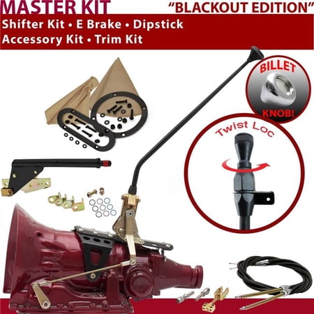 American Shifter FMX Shifter Kit Black 16 in. E Brake Cable Trim Kit Dipstick for F2523