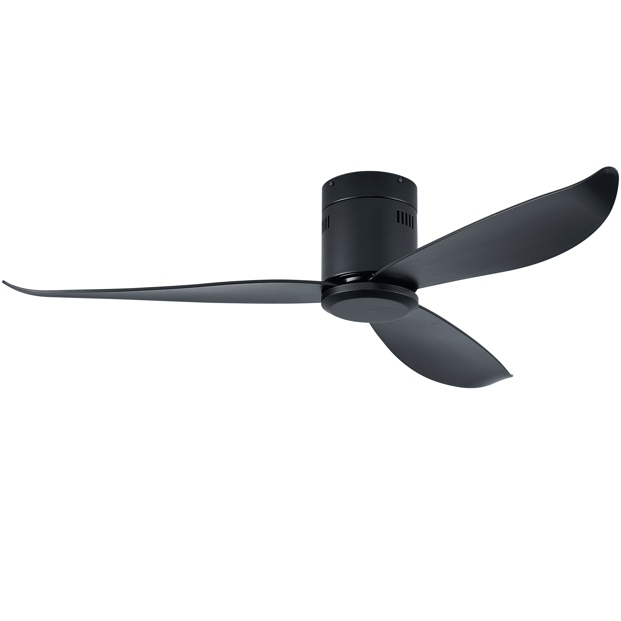 LEEAGLEGRY 52inch Low Profile Ceiling Fan no Light and Remote Control, Black Ceiling Fan without
