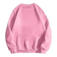 thumbnail image 4 of Hoodies for Women Womens Sweatshirt Oversized Sweatshirts Crewneck Long Sleeve Pullover Zippe Jacket Extra Long Sweatshirt Hoodie Boys Size Two Short Outfits Casual Pullover Women Active Wear Pink XXL, 4 of 5