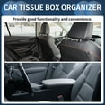 thumbnail image 3 of Unique Bargains Car Tissue Holder Car Tissue Box Organizer Nappa Leather 6.89"x5.12"x2.76" Brown 1 Pc, 3 of 6