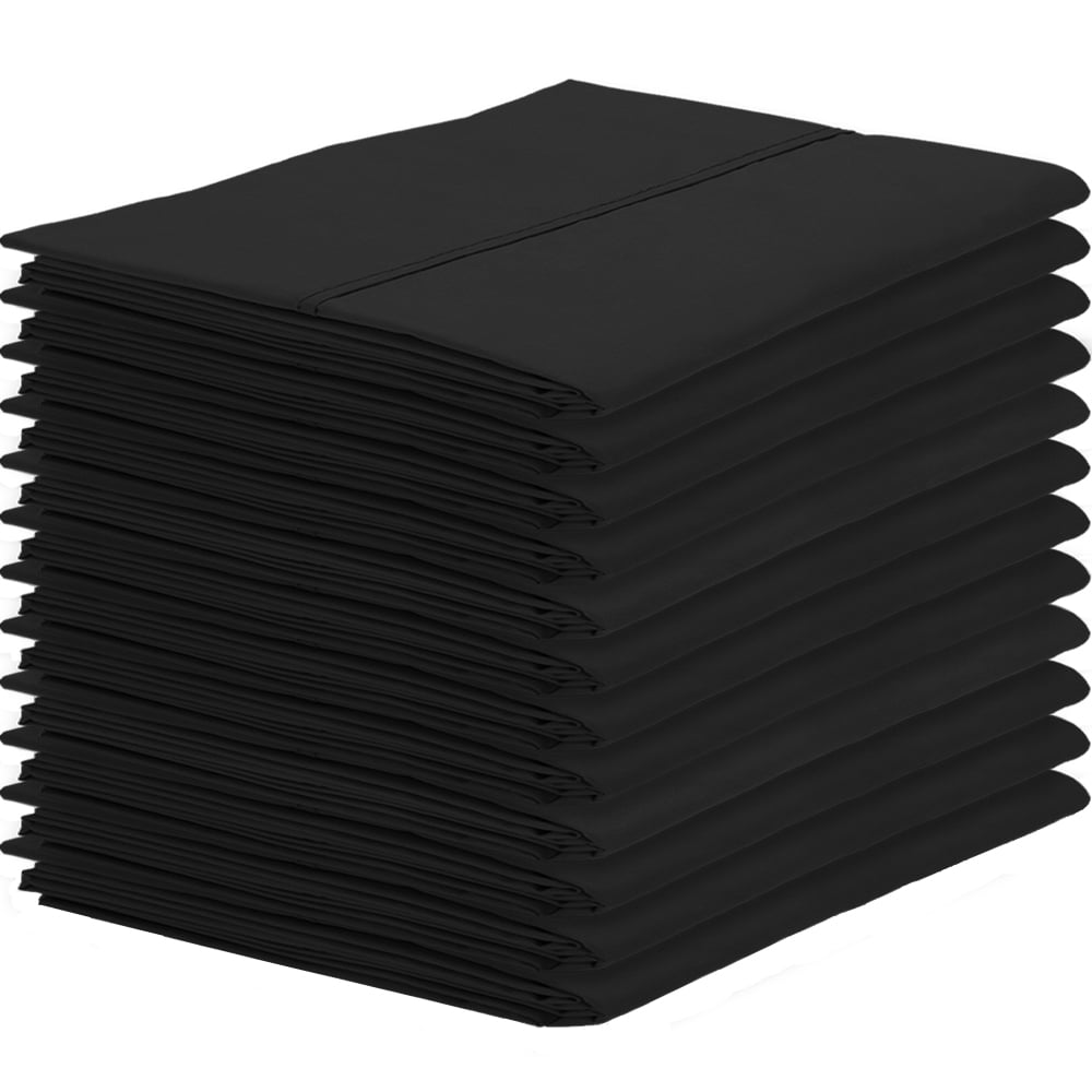 12 Pillowcases Premium 1800 UltraSoft Collection Bulk Pack Double Brushed