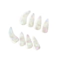 thumbnail image 1 of Fiocias 8 Pieces Guzheng Finger Picks for Adult Curved Double Sided Nail Covers Finger Nail Protectors Sturdy Compact Material Comfortable Design Suitable for Learning Performance String style B, 1 of 8