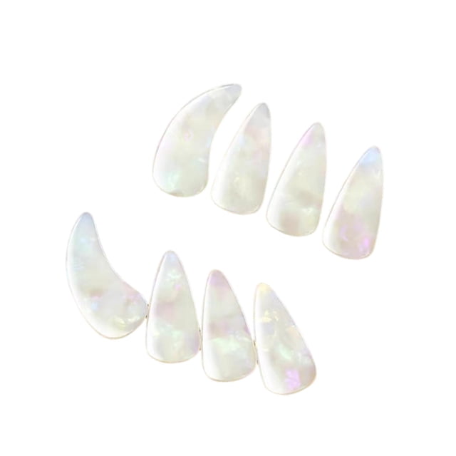 Fiocias 8 Pieces Guzheng Finger Picks for Adult Curved Double Sided Nail Covers Finger Nail Protectors Sturdy Compact Material Comfortable Design Suitable for Learning Performance String style B