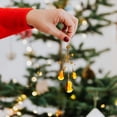 thumbnail image 3 of Allstate 9.75" Faceted Beaded Teardrop Scrolling Christmas Ornament - Amber/Gold, 3 of 4