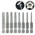 thumbnail image 4 of 1Pc 50mm Torx Screwdriver Bit 1/4 Hex Shank Magnetic Five-Point Torx Screwdriver Bit with Hole T8-T40 Screw Driver Bit Hand Tool T8, 4 of 9