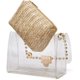 thumbnail image 3 of Conjunto de bolso transparente 2 en 1, conjunto de bandolera transparente, correa de cadena con remaches a la moda, bolsos de mano de PVC para mujer, bolso de hombro TUNC  Sencillez, 3 of 5
