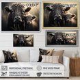 thumbnail image 4 of Designart "Umber Bison Tender Protectors" Animals Floater Framed Canvas Art Print, 4 of 7