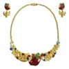 Disney Store Snow White Costume Jewelry Set Apple Princess Kids Necklace Earrings