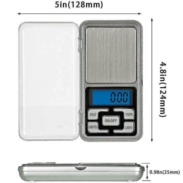 Jewellery Gold Weighing Pocket Digital Scales Mini Lcd Kitchen 0.1g 500g Grams