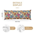 thumbnail image 3 of Honeii colorful Skull sunflower Print Long Body Pillowcase 20x54 in,Body Pillow Cover with Zipper,Large Body Pillowcase,Soft Bed Decorative, 3 of 7