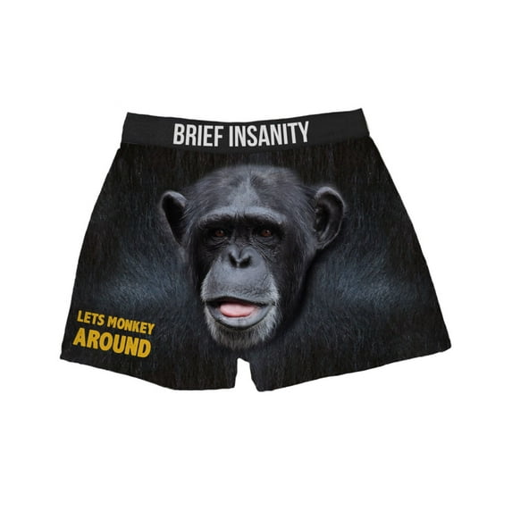 Brief Insanity Men's Boxer Shorts Underwear Monkey Primate Print