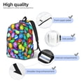 thumbnail image 5 of Balery Colorful Easter Eggs1 Vintage Canvas Backpack for Men and Women - Large Capacity, Durable Travel Laptop Bag for School, Work, Hiking, and Outdoor Activities, 5 of 7