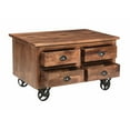 thumbnail image 3 of Coast to Coast Woodside Four Drawer Castered Storage Cocktail, 3 of 9