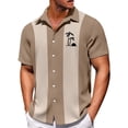 thumbnail image 2 of Men's Hawaiian Printed Button Short Sleeve Shirts Men's Casual Fashion Short Sleeve Shirts6XL, 2 of 4