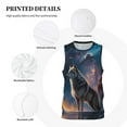thumbnail image 3 of Naloa Night Sky Wolf Basketball Jersey Reversible Men's Mesh Athletic Sports Shirts Training Practice S-4XL3X-Large, 3 of 6