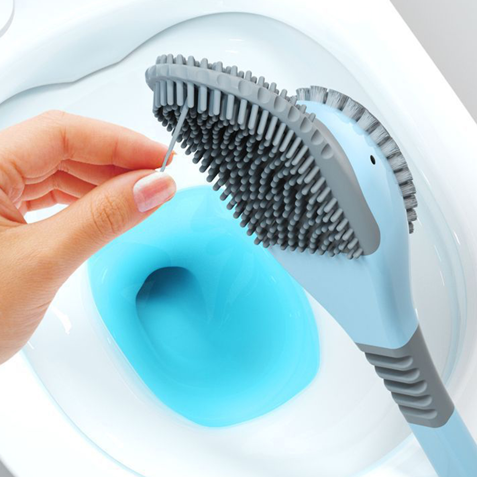 Cheers US Toilet Brush,Deep Cleaner Silicone Toilet Brushes with No