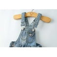 thumbnail image 5 of KIDSCOOL SPACE Baby Boy Girl Jean Overalls,Toddler Slim Cute Denim Dungaree,light Blue,18-24 Months, 5 of 9