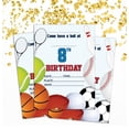 thumbnail image 2 of Darling Souvenir Blue Birthday Invitation Card 28 Pcs Fill or Write In Blank Invites Printable Party Supplies 5 x 7 Inches, 2 of 5