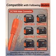 14AWG Car Charging Cable for Jackery Portable Power Station Explorer 3000 2000 1500 1000 880 550 500 300 290 240 160 Jackery Accessories Cigarette Lighter Charger DC Adapter Cord 2M - Orange
