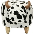 thumbnail image 4 of Critter Sitters 16-In. Seat Height Black-White Cow Animal Shape Pet House Ottoman - Furniture for Nursery, Bedroom, Playroom, and Living Room Decor, 4 of 16