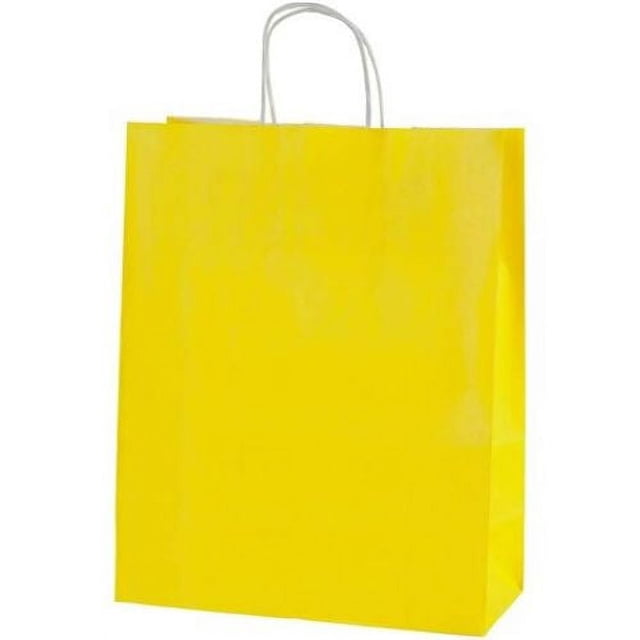 Estrela 10 bolsas de regalo de papel premium con asas giratorias - Amarillo - 420130310mm - 488CJ