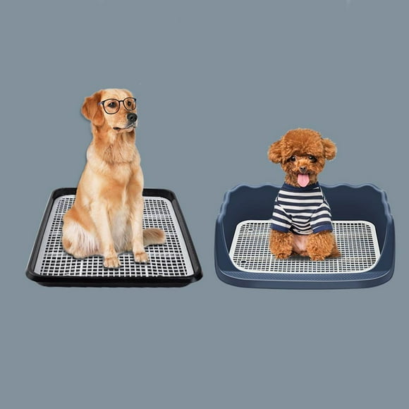 Dalazy Plateau de Propreté pour Chien Plateau d'Entraînement pour Chiot Garder les Pattes et les Planchers Propres Support de Tapis Pipi Bleu