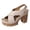 Beige, variant on Rokment Women's Platform Chunky Block High Heels Dressy Sandals Fashion Casual Cross-Band Comfortable Summer Heeled Dress Pumps for Business Office