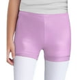 thumbnail image 1 of Ocealan Kids Girls Shiny Metallic Dance Shorts Booty Bottoms Tumbling Gymnastic Shorts Jazz Performance Hot Pants Lavender 8, 1 of 4