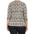 thumbnail image 5 of Lucky Brand Women's Plus Bohemian Block Textured Floral Print Tunic Top-Black / 1X, 5 of 5