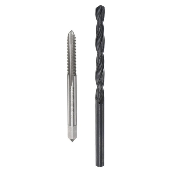 Uxcell Tap and Drill Bit Set 10-32 UNF Thread Tap & 5/32" Black Oxide Twist Drill Bit Tapping Tools