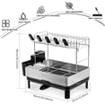 thumbnail image 2 of Dish Drying Rack Stainless Steel Dish Racks for Kitchen Counter Dish Drainers with Automatic Drainage Utensil Holder & Cups Holder Space Saving Kitchen Organizer, 2 of 7