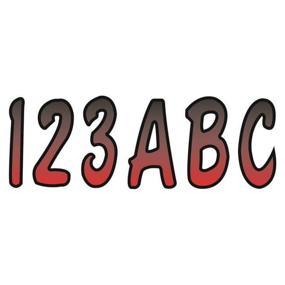 REBKG200 200 Series 3 in. Letter-Number Kit - Red & Black