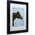 thumbnail image 2 of Trademark Fine Art 'Black Arabian' Canvas Art by Jenny Newland, White Matte, Black Frame, 2 of 4
