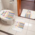 thumbnail image 5 of Birthday Celebration Bathroom Rugs Set Colorful Candles Non Slip Absorbent Soft Bath Mats 3 Piece Set with Bathroom Rug, U-Shaped Floor Mat, Toilet Seat Cover Small Size, 5 of 9