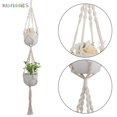 thumbnail image 2 of BadPiggies Macrame Plant Hangers, Hanging Planter Handmade Plant Holder Stand Cotton Rope 4 Legs Flower Pots Boho Indoor Outdoor Home Decor (Type D 55.1"), 2 of 10