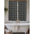 thumbnail image 4 of Yellow Palm Trees Bathroom Window Curtain, Summer Tropical Coconut Trees Vintage Light Filtering Coffee Kitchen Curtains, Bedroom Living Room Curtains 2 Panel 84"x63", 4 of 6