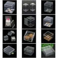 thumbnail image 4 of JINGT 4Pcs Small Clear Dust Storage Boxs Jewelry Container Nail Screws Handmade studio, 4 of 7
