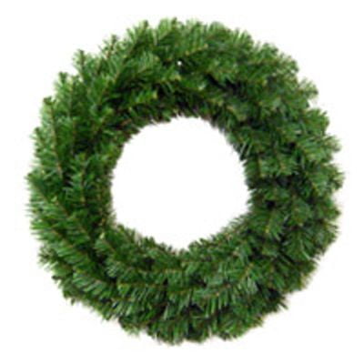 - General Foam Plastics TS-W24600 Artificial Wreath, Unlit, Green, 24-In. - Quantity 6