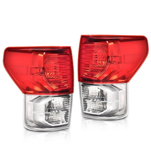 CROSSDESIGN Tail Lights Brake Lamp Set w/o Bulbs Left & Right Side Fit for 2007-2013 Toyota Tundra TO2800183, TO2801183, TO2800165, TO2801165