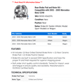 thumbnail image 2 of Rear Brake Pad and Rotor Kit - Compatible with 2003 - 2005 Mercedes-Benz C240 2004, 2 of 2