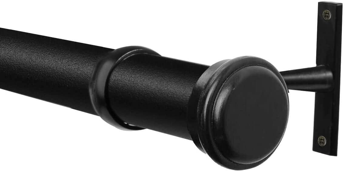 Curtain Rods for Windows 48 to 84 inch with Round Cap,Heavy Duty