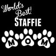 thumbnail image 3 of CafePress - Worlds Best Staffie Mom Pajamas - Women's Dark Pajamas, 3 of 4