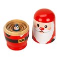 thumbnail image 3 of Regalos de Navidad Matryoshka de madera lindo de Papá Noel de 5 capas para escritorio de oficina en casa Likrtyny juguetes de los niños, 3 of 3