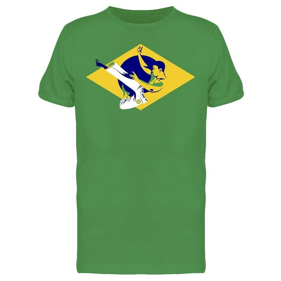 Capoeira Fighter Brazil Flag Tee Men's -Image by Shutterstock
