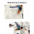 thumbnail image 6 of Pink Flower Bathroom Window Curtain, Spring Floral Butterflies Birds Elegant Farmhouse Light Filtering Coffee Kitchen Curtains, Bedroom Living Room Curtains 2 Panel 84"x45", 6 of 6