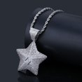 thumbnail image 4 of GHSDFBB Collier Pendentif Étoilé en Forme de Grappe de CZ Simulé pour Hommes et Femmes, Cadeaux de Mode, 4 of 6