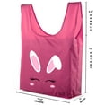 thumbnail image 2 of Easter Basket Bags, Bulk Reusable Grocery Bags, Easter Egg Hunt Tote Bags - Bunny Face, 2 of 2
