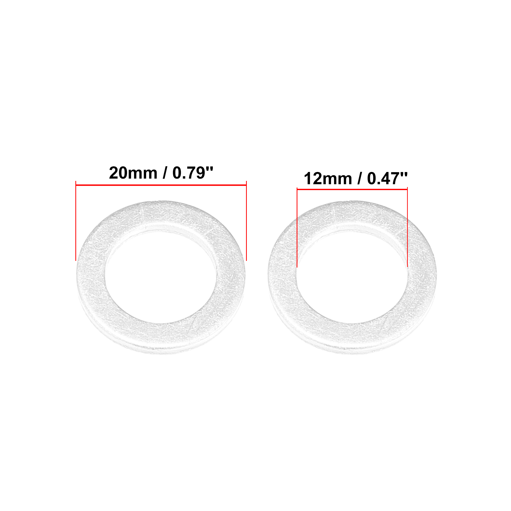 Unique Bargains 15pcs Oil Drain Plug Washer Gaskets Universal Engine Oil Washers 12*20mm